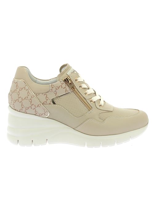 sneakers da donna in pelle beige NERO GIARDINI | E409880D702